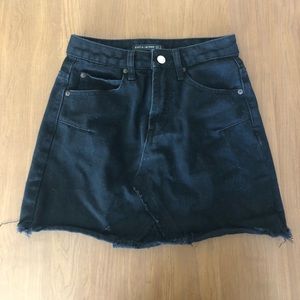 black jean skirt